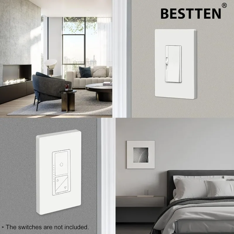 2025 50 Pack  1 Gang Screwless Wall Plate,  Decor Light Switch Face Plate, Decorative Receptacle Wallplate, H4.69” x W2.91”