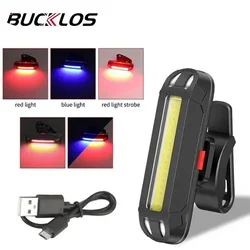 Bicycle Rear Light USB Rechargeable LED Safety Warning Lamp Waterproof Bike Light Tail Flashing Night Riding Cycling Taillight