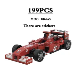 Building Blocks MOC-186965 MOC-F1 Racing F2004 Small Car Toy, Assembly Model 199PCS Kids Birthday Gift Christmas Toy Gift