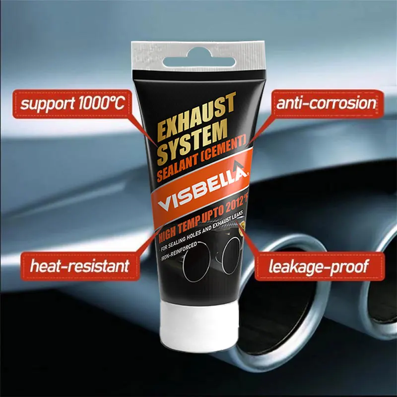 Selante de Reparo Metálico de Alta Temperatura - Cola em Pasta para Escapamento de Carros e Motocicletas, Ferramenta Automotiva