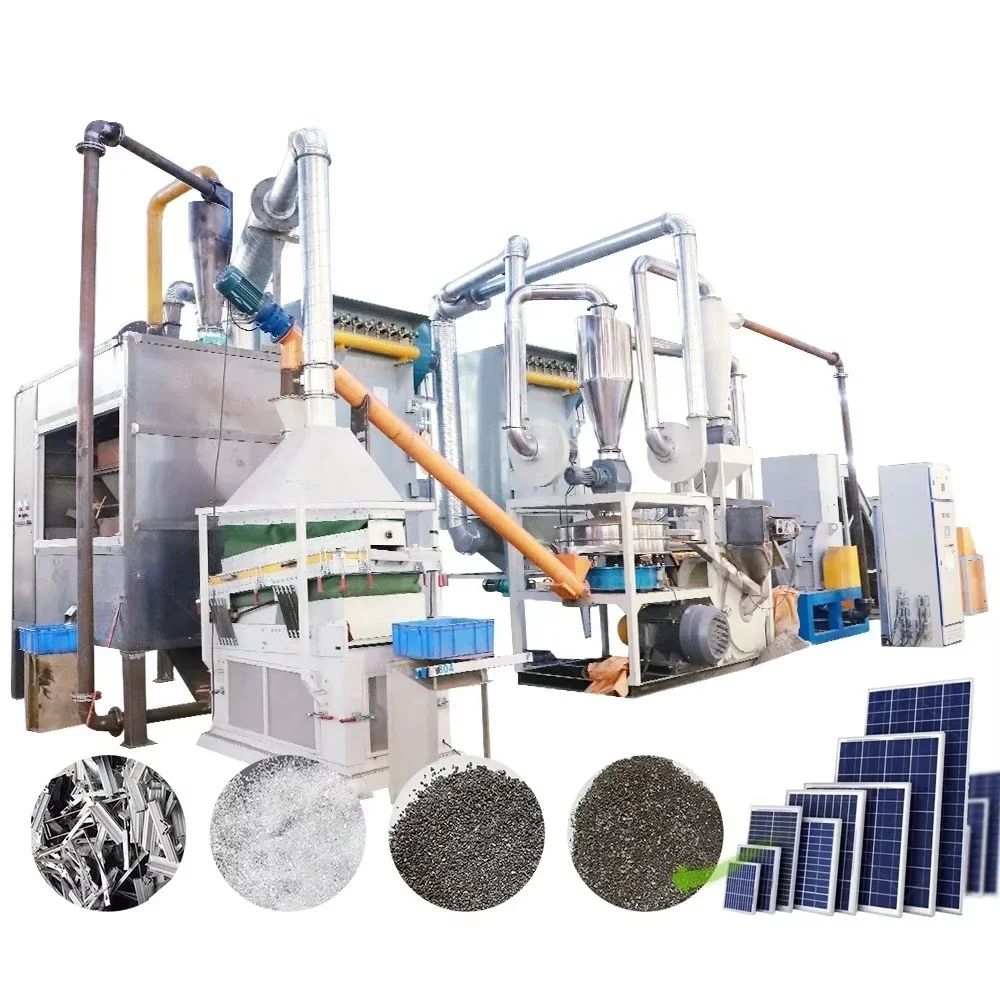 Solar Power Generation System Solar Panels Recycling Plant Silicon Metal Recycle Machine