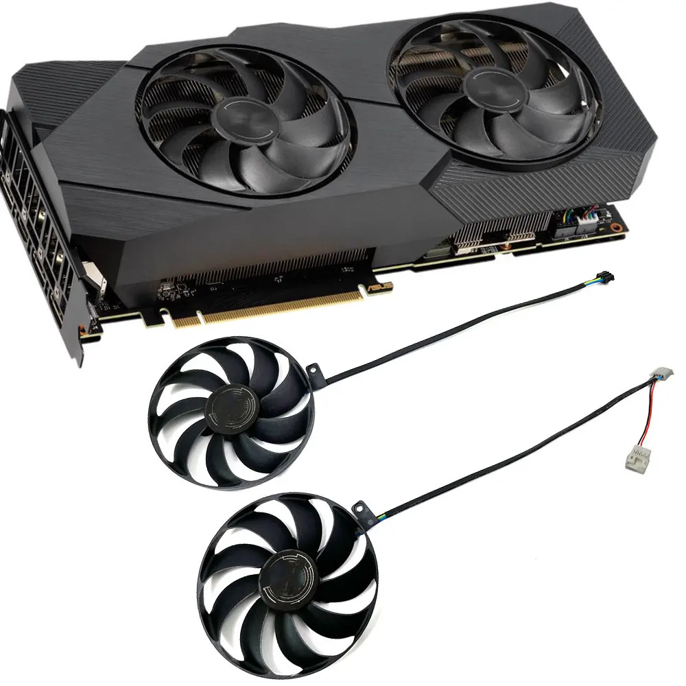 

T129215SU DUAL RTX 2080 SUPER EVO GPU Fan，For ASUS DUAL RTX 2060 SUPER、2070、2070SUPER、2080、2080 SUPER EVO Video card cooling fan