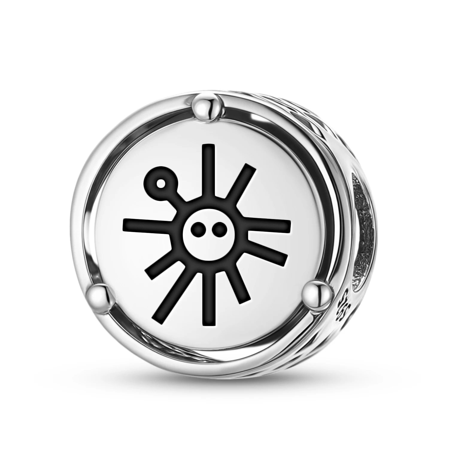 

Taino Sun God, стерлинговое серебро 925 пробы, символ, подвеска, подходит для оригинального браслета, ювелирные изделия своими руками, аксессуары, семейная бусина