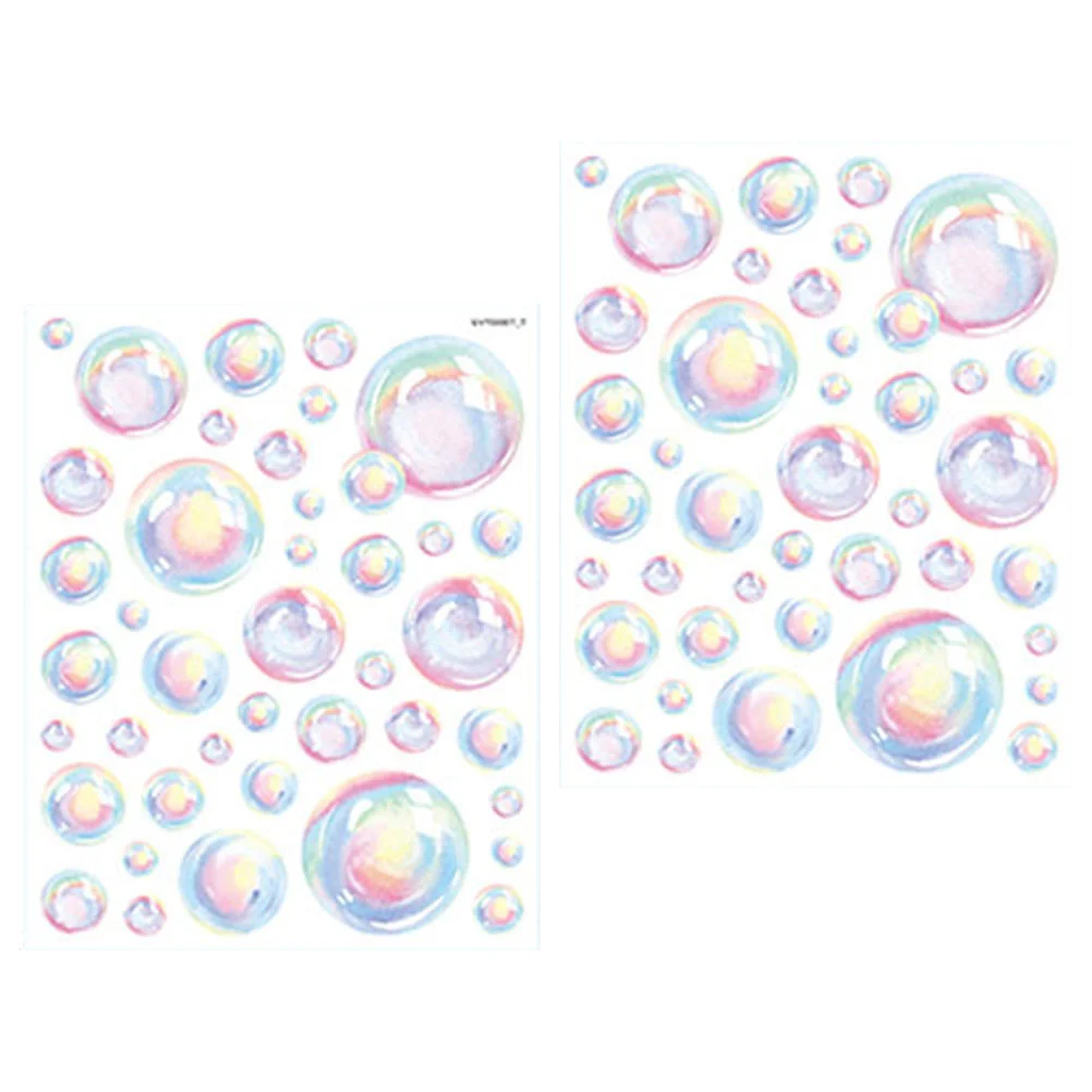 

Wall Decals for Kids Bubbles Ocean Themed Bathroom Decor Self-adhesive Stickers Living Removable Mirror