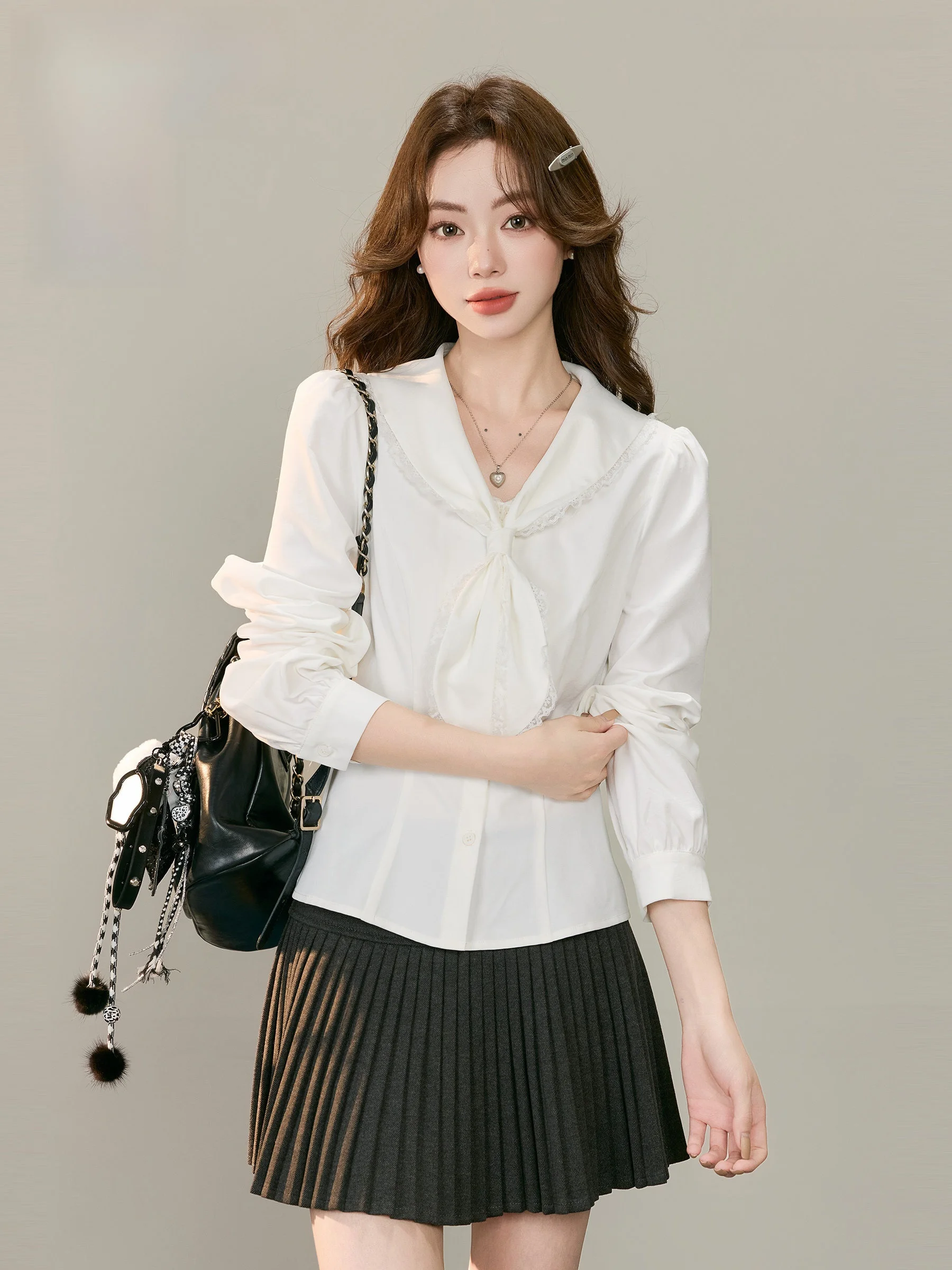 

Белый длинный кружевной кардиган с V-образным вырезом для женщин, осенне-зимний, модный, маленького размера, повседневный, из полиэфирного волокна