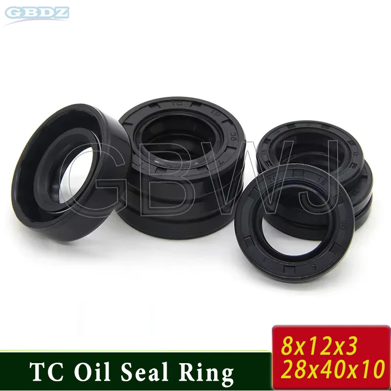 

TC Oil Seal Ring Skeleton Rotary Shaft Rubber Gasket Engine Parts 8x12x3/10x16x4/18x24x5-28x40x10mm Various Sizes Available