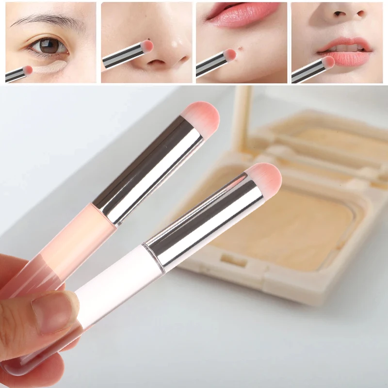 Portable Round Head Soft Bristle Mini Lip Brush Lipstick Brush Concealer Brush Soft Girl Lip Gloss Smudge Makeup Brush