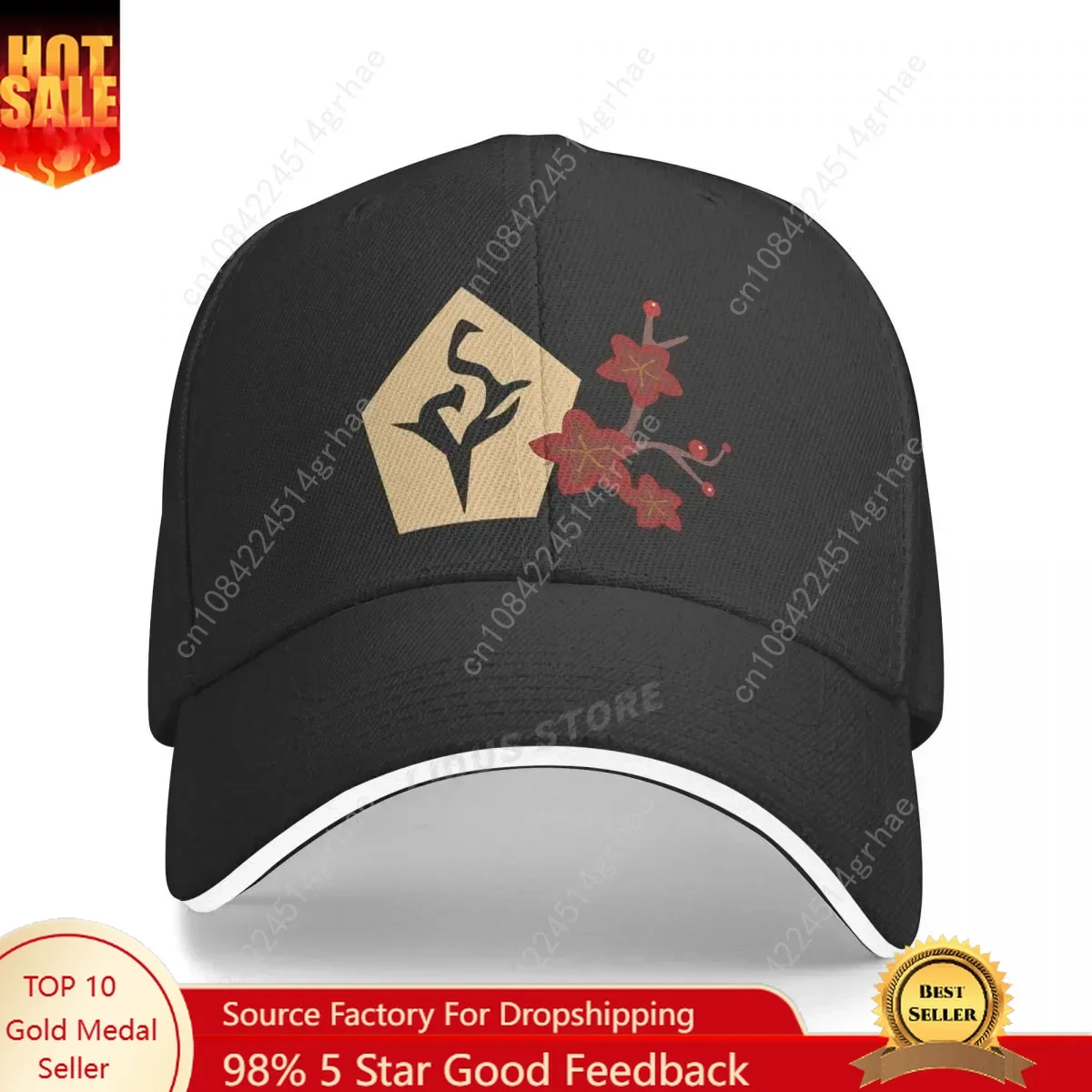 

Genhsin Impact Hu Tao Baseball Cap Hat Printed Boys Summer Sport Czapka Casquette Spring Casual Outdoor Solid Color
