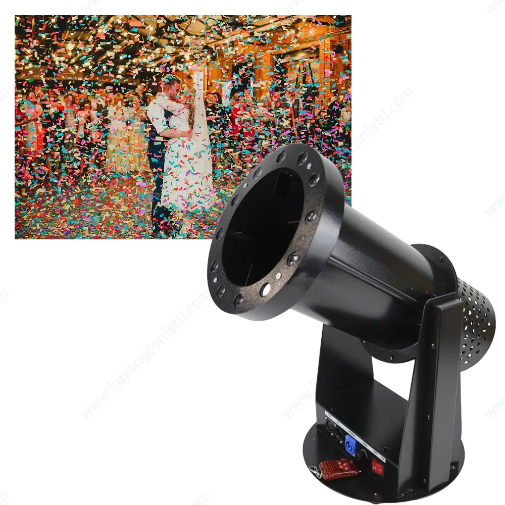 1500w LED Confetti  Paper Rainbow Stage Music Hall Atmosphere Paper Spray Machine Wedding Confetti Special Effect Stage Party DJ