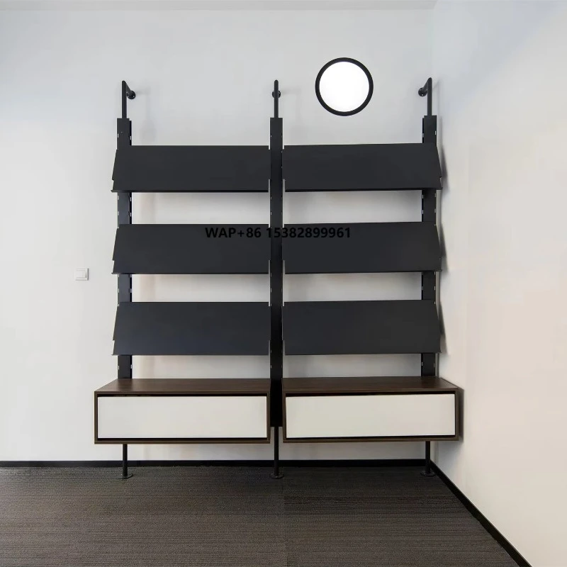 Modern Metal Cabinet Storage Rack for School & Office Use Durable Adjustable Customizable Shop Display Stand Space Saving Design