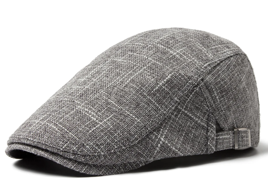 CNTANG 2024 Neue Männer Baskenmütze Frauen Klassische Vintage Leinen Berets Sommer Sonnenblende Casual Entenschnabel Hüte Zeitungsjunge Mütze Unisex Einstellbar – Detail 1