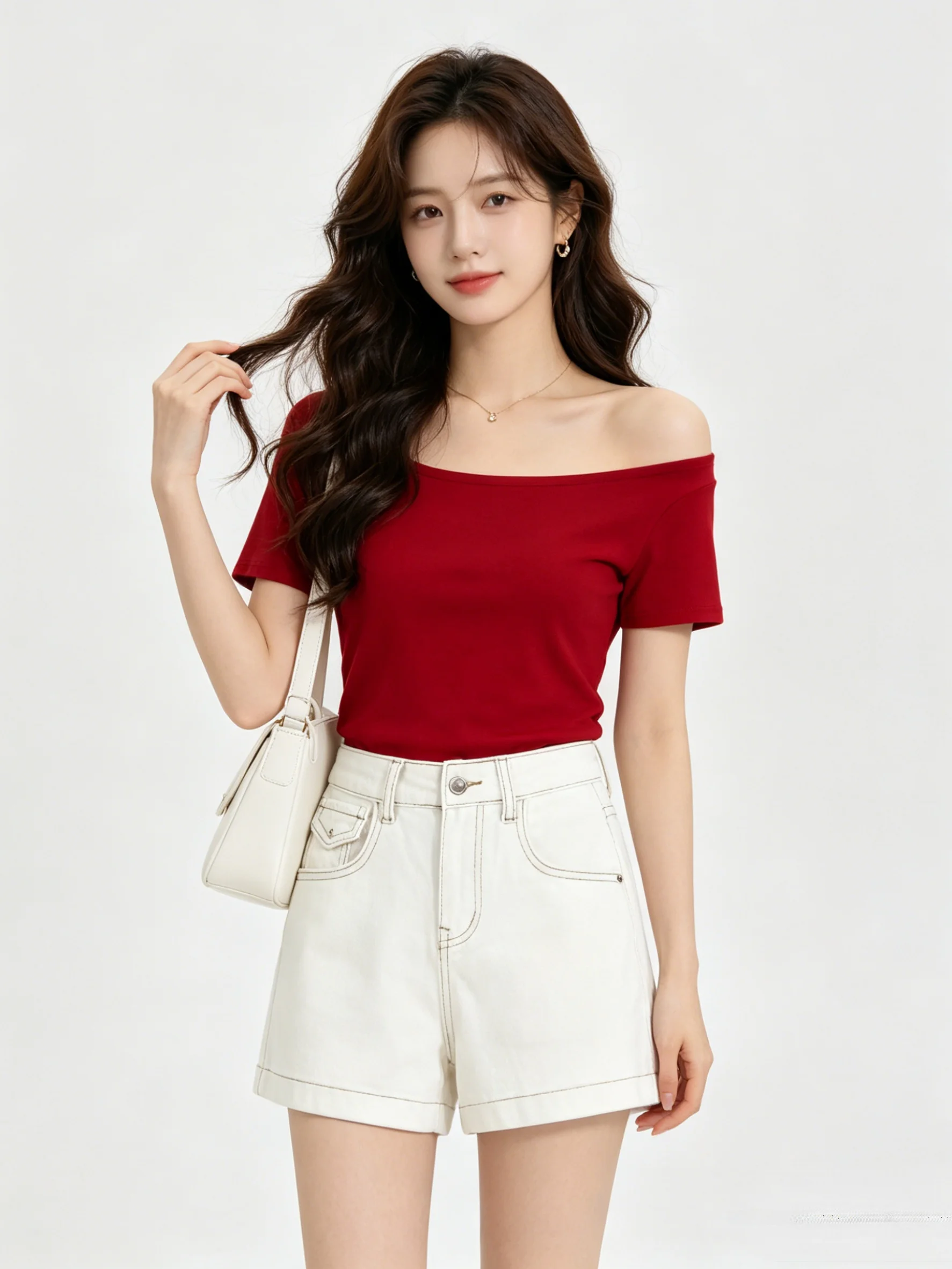 

High Waist Washed Denim Short Pants Women Slim Wide Leg Fashionable Spicy Korean Style Youthful Summer Season Ladies Jeans