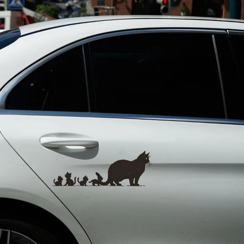 Papa Cat Car Sticker Notebook Decoration Bumper Window External Accessories Waterproof Die Cutting Vinyl Decal