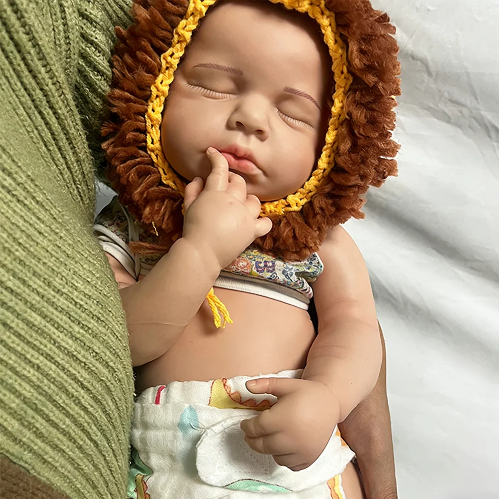 20 inch 100% full body siliconen reborn baby loulou schattig mooi geschilderd zacht nep levensechte jongen/meisje pop voor kinderen kerstcadeau