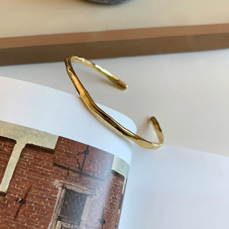 Fashion Jewelry Adjustable Bracelet for Women New Trend Elegant Vintage Irregular One Layer Bangles Girl Party Celebration Gift
