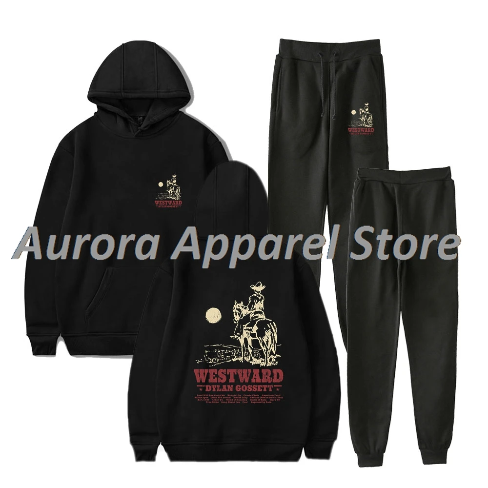 

Dylan Gossett Cowboy Hoodies Jogger Pants Set Westward Tour Merch Women Men Streetwear Sweatshirts