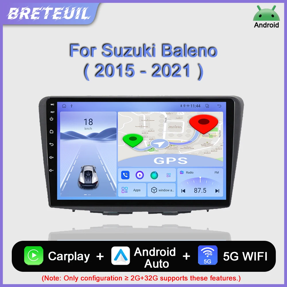 

For Suzuki Baleno 2015 - 2021 Android Car Radio Multimedia Video Player GPS Navigation Carplay Touch Screen Auto Stereo WIFI DSP