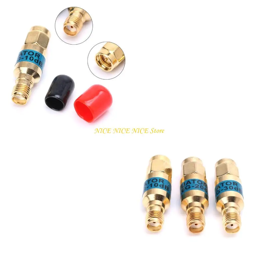 

Золотой аттенюатор SMA-JK Мужчина-мужчина-коаксиальный аттенюатор RF 2W 0-6 ГГц 30 д.Б.