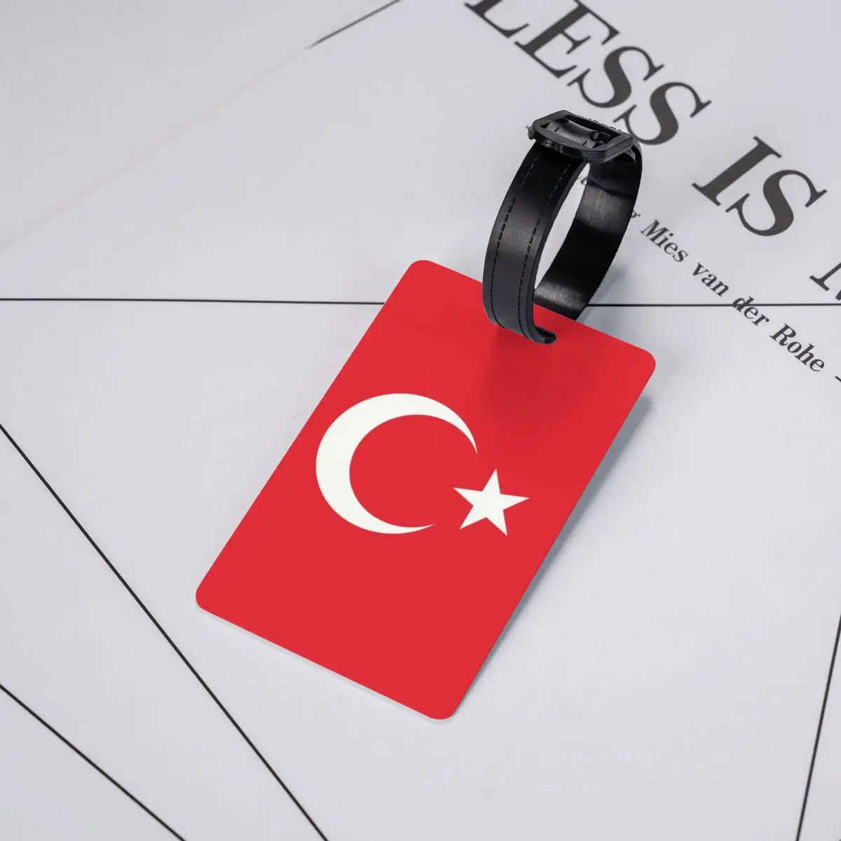 Etiqueta de equipaje con bandera de Turquía, Etiquetas de equipaje de patriotismo personalizadas, cubierta de privacidad, tarjeta de identificación con nombre