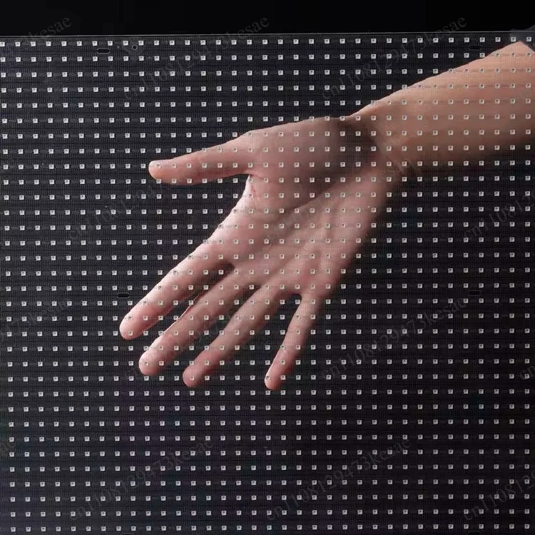 P6 P8 P10 Adhesive Transparent LED Film Screen, Flexible HD Indoor Advertising Display for Glass Window and Storefront