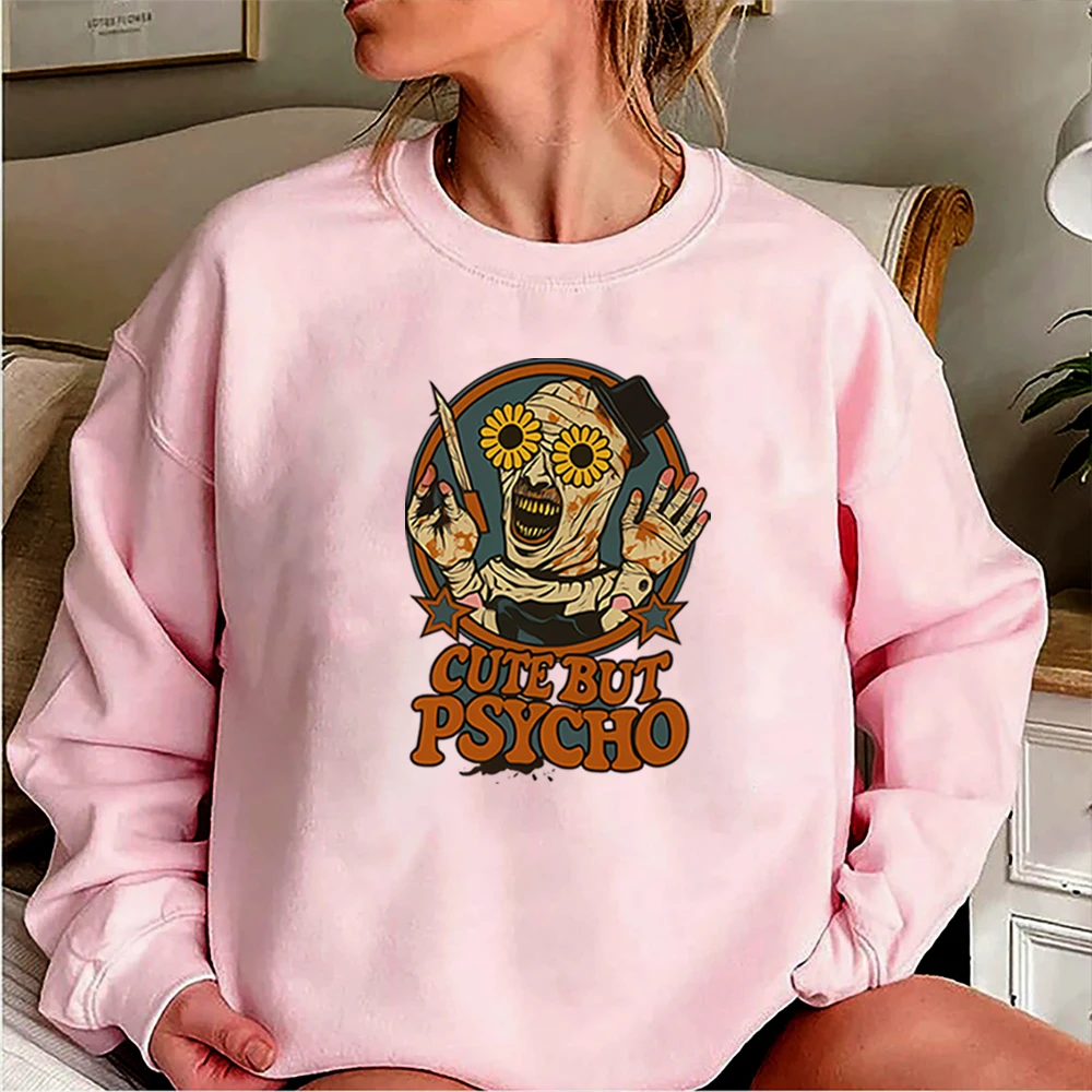 テリファイアー ハロウィン ホラー映画 スウェットシャツ アート ザ・クローン キュート・バット・サイコ シャツ スプーキー・シーズン クリーピー・キュート スラッシャー スウェットシャツ