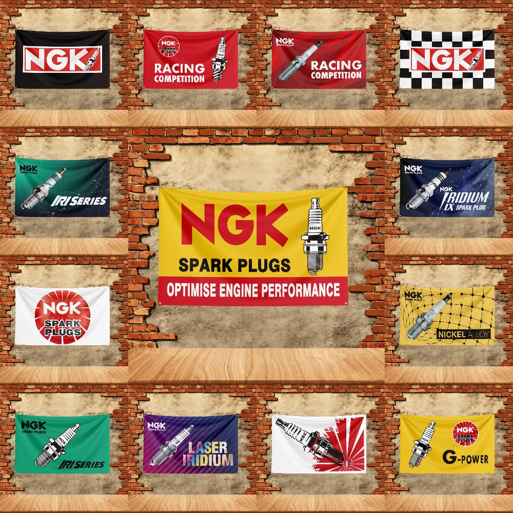 Car Parts Flag 3x5ft for N-NGK Fans Banner Custom any Image Garage Bedroom Living Room Dorm Wall Hanging Decor Tapestry