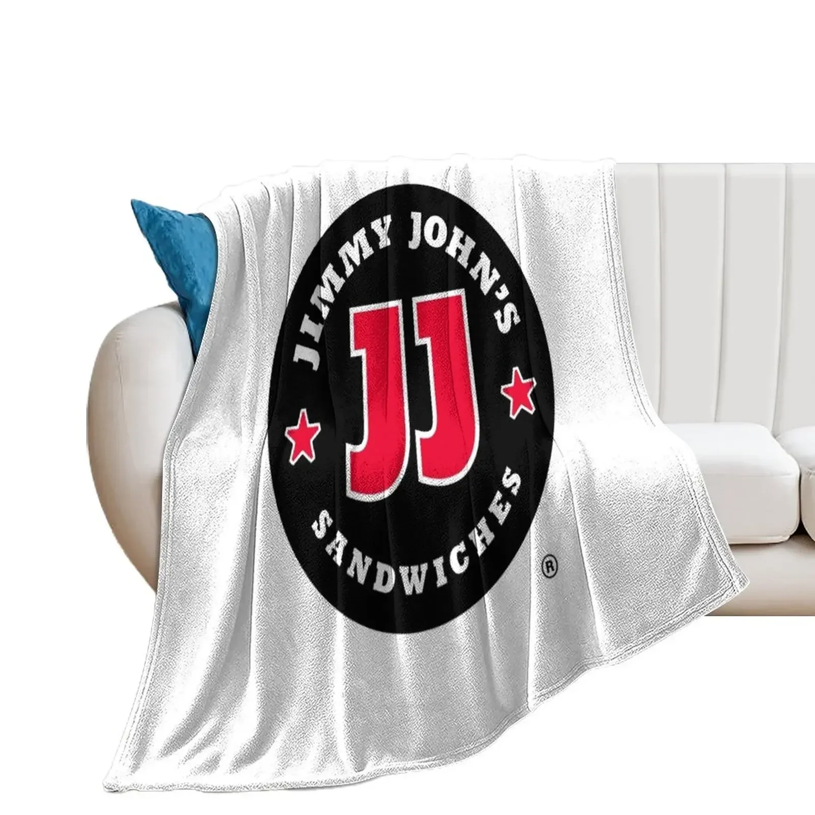 

design jimmy john's restaurant logo Throw Blanket manga Soft Plush Plaid Cute Plaid Flannels Blankets