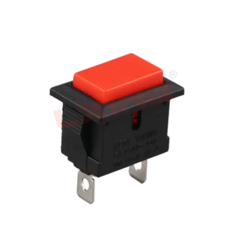 

10 Pcs AC 250V/6A 125V/10A 2 Pin SPST Red Button Momentary Rocker Switch 1NO PBS-101