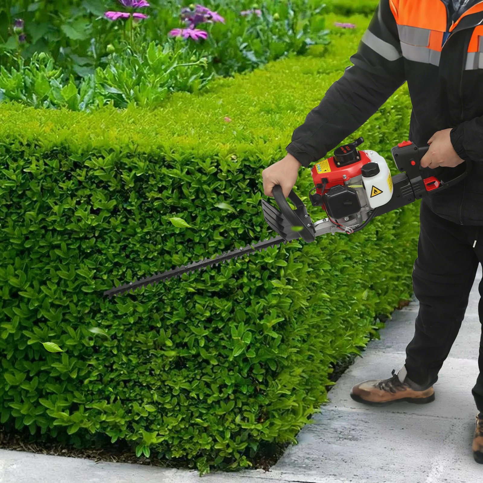 

22.5cc Petrol Hedge Trimmer,Double-Sided Cutting Blade,9000r/min High Speed Powerful Gas Hedge Trimmer for Garden Yard Lawn
