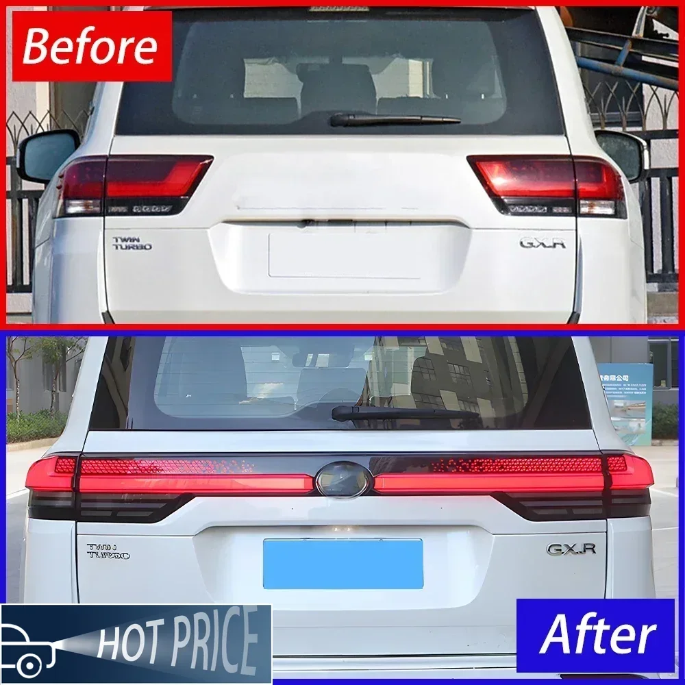 

Для Toyota Land Cruiser 2022-2023 автоматические задние фонари, обновленные динамические сквозные задние фонари, аксессуары, светодиодный задний фонарь в сборе автомобиля