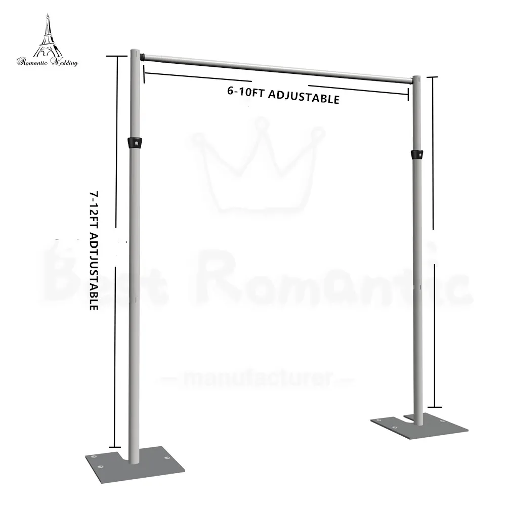 Pipa y cortinas Hermosa Mandap Swag telón de fondo cortina cortinas drapeadas de boda para fiesta de eventos de boda