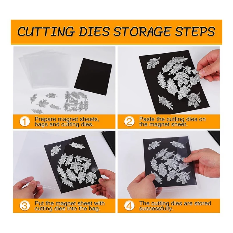 Promotion! Stamp And Die Storage Bags And Rubber Magnetic Sheets For Storing Die Cuts, DIY Scrapbooking