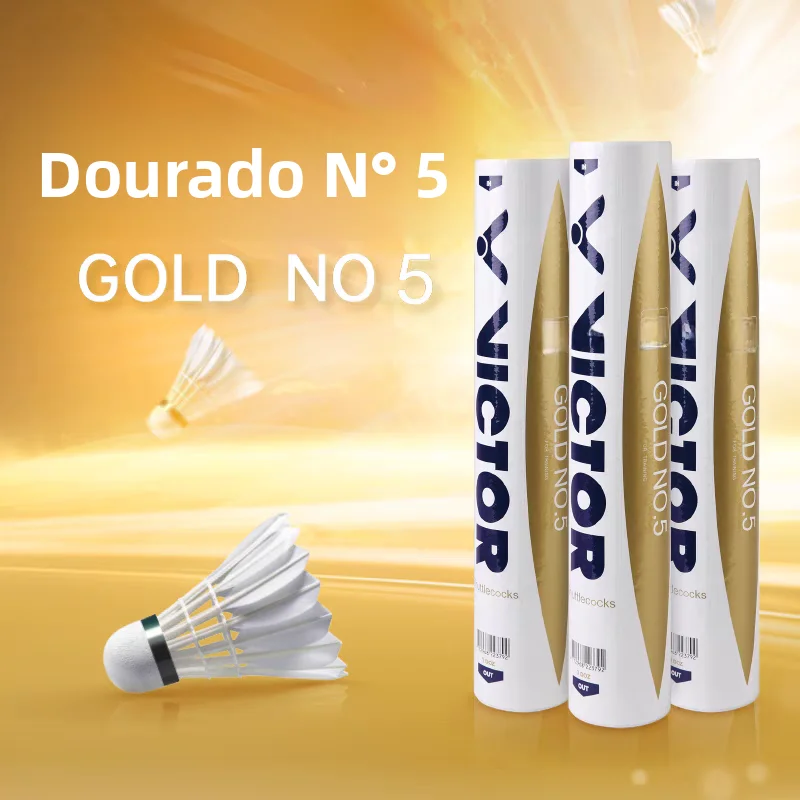 volants-de-badminton-victor-gold-series-5-jaunes-haute-vitesse-74-pour-entrainement-en-salle-et-competition-en-bois-naturel-souple-resistants…
