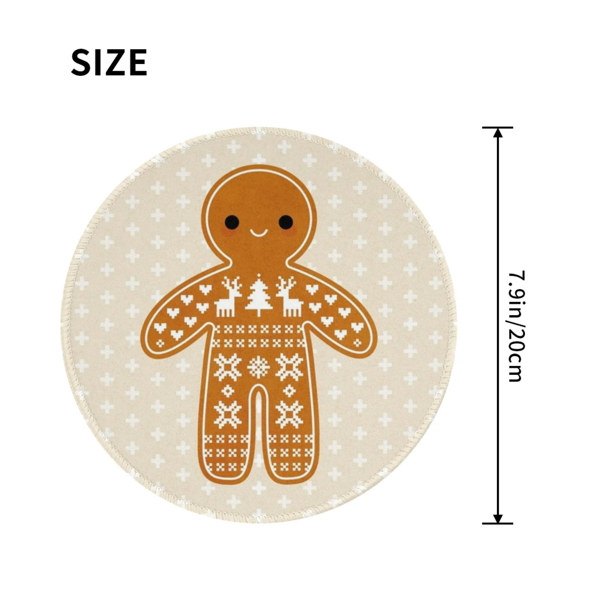 Sweater Pattern Gingerbread Cookie Mouse Pad Computer Keyboard Mouse Mat Gaming PC Laptop Desk Mat Office Accessories Table Mats