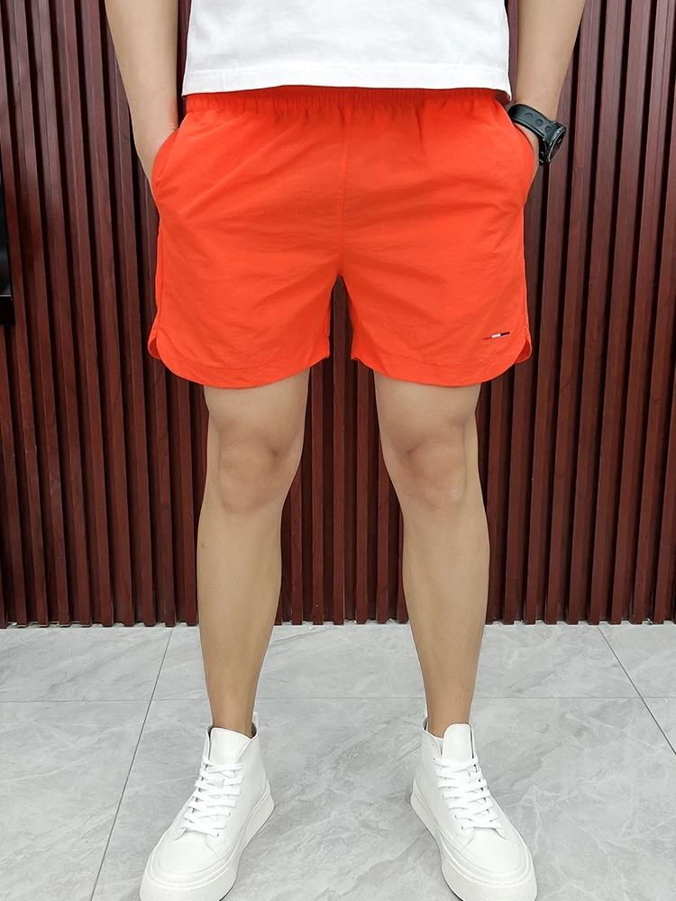 

Ice Silk Tee-Quarter Length Running orts Men's Lightweight Qui-Dry Casual Sports Pants Breathable Summer Leisure Trousers