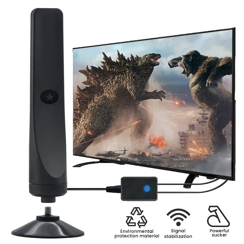 4K UHD التلفزيون الرقمي هوائي مكبر للصوت إشارة الداعم داخلي 50 ميل مكاسب عالية استقبال الإشارات طبق الأقمار الصناعية استقبال التلفزيون