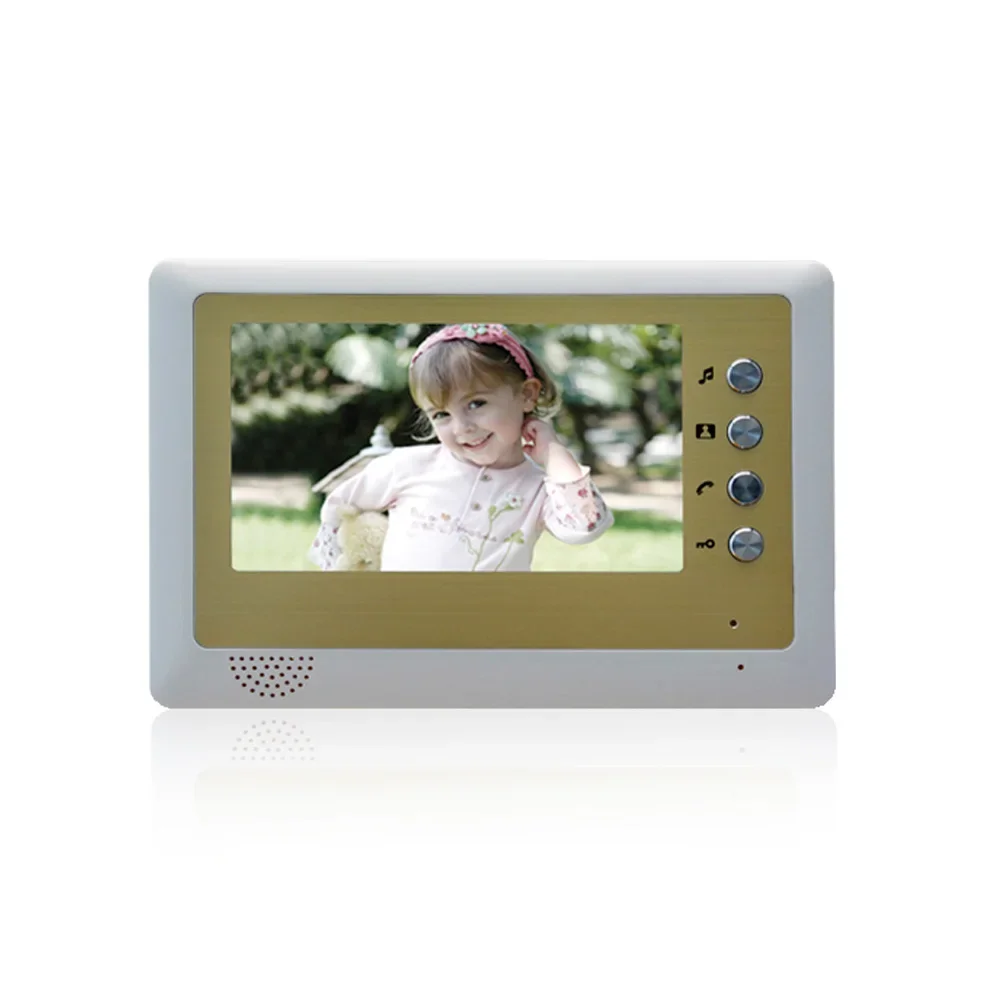 1 Set Home Use 1 To 1 Wire Video Door Phone Intercom System For Visitor 7 Inch Color Screen RFID Card Unlock Door Bell