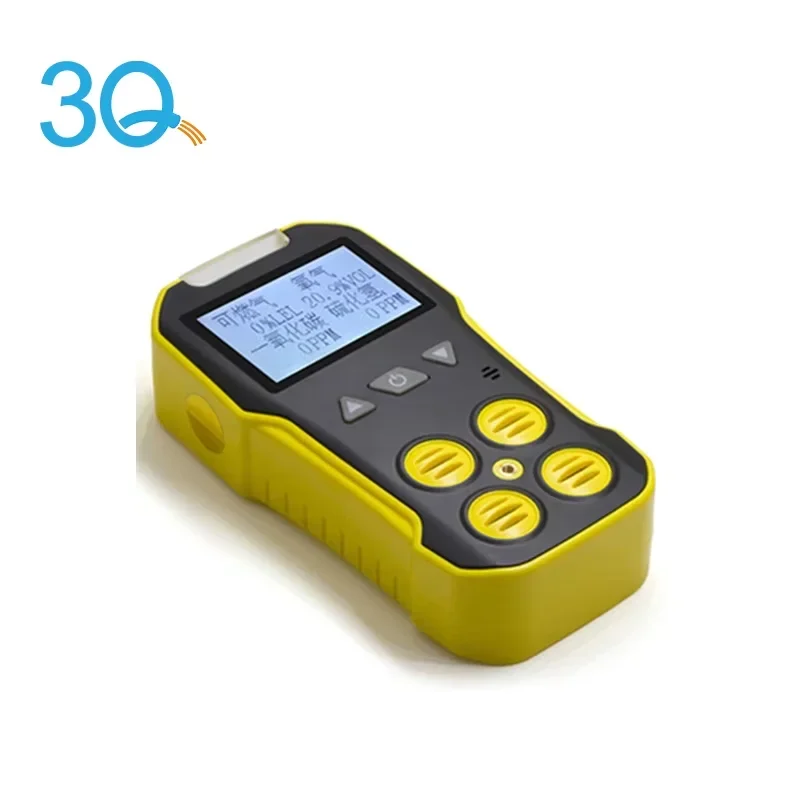 3Q Portable Easy Operation Chargeable Four-in-One Gas Analyzer H2S CO O2 and Combustible Detector for Firefighting Detection