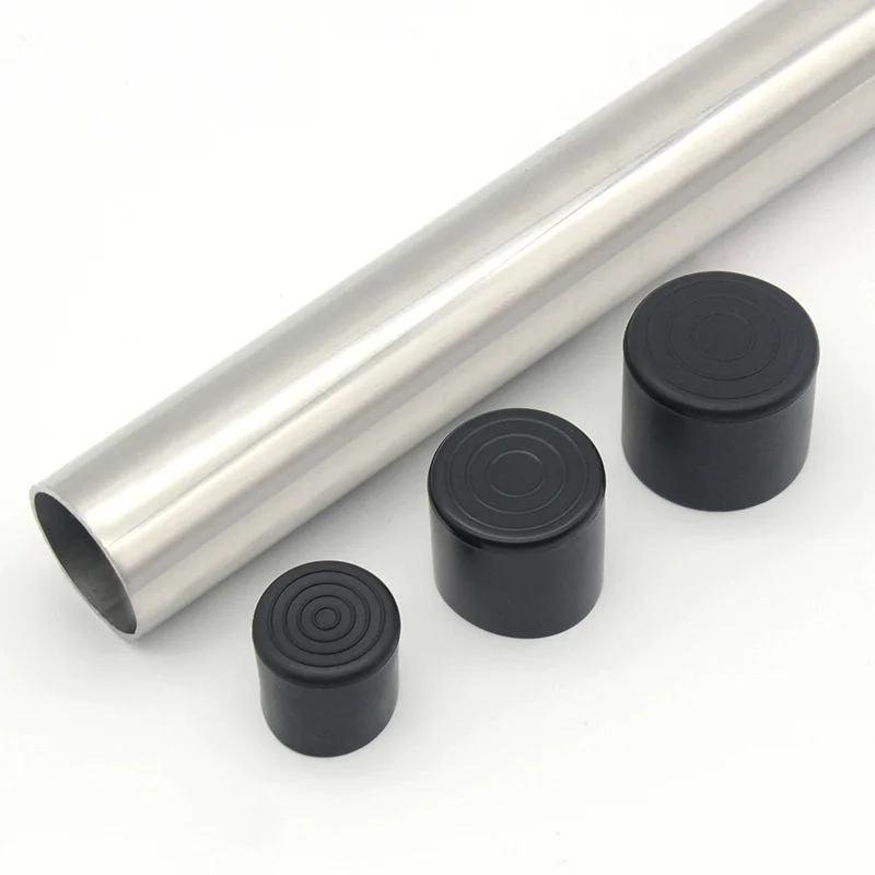 PVC 4-100mm Black Round Chair Leg Caps Furniture Feet Pads Non-Slip Covers Floor Protectors Pads Non-slip Table Covers