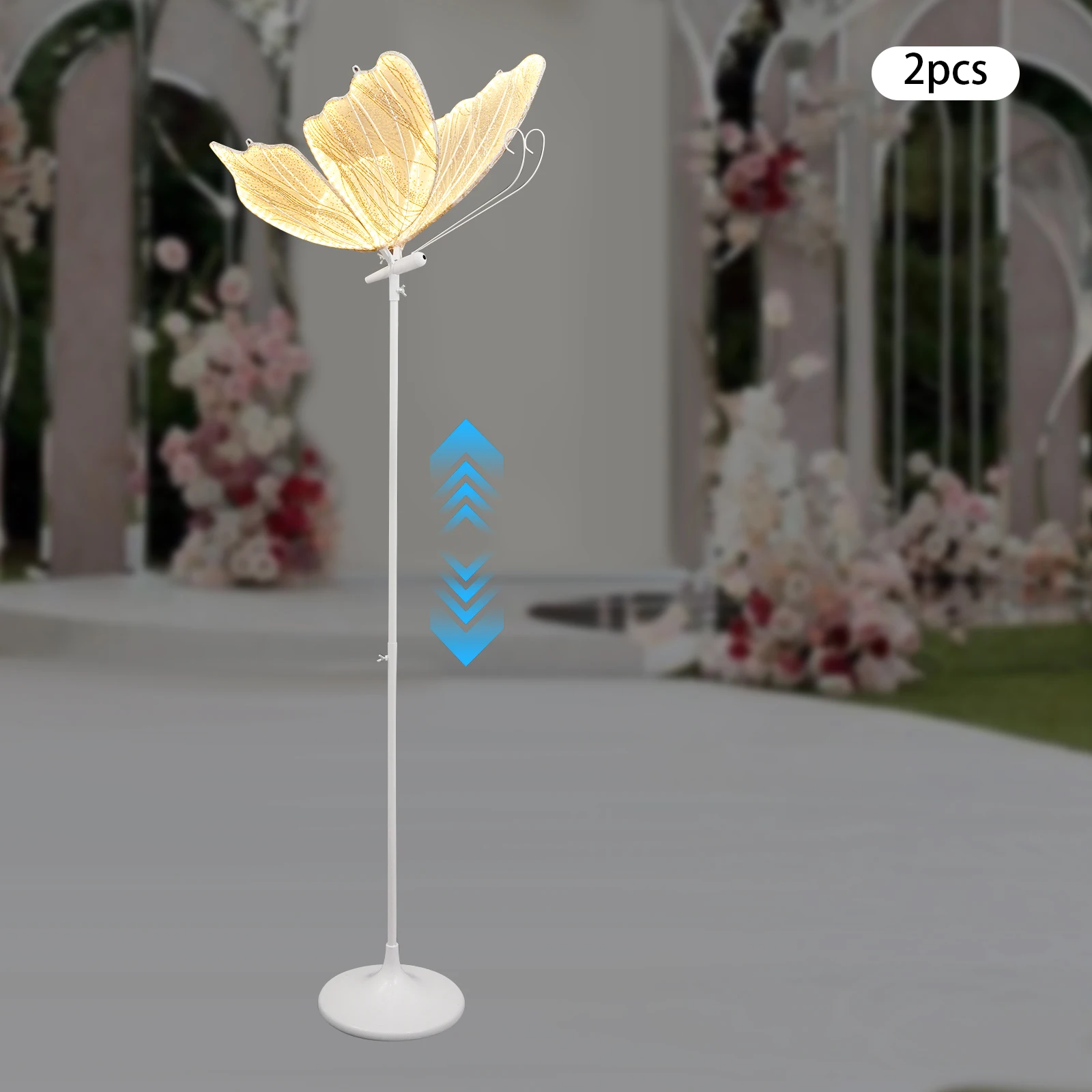 

Wedding Butterfly LED Floor Lamp, 110 V Butterfly Wedding Lights, Wedding Butterfly Decor for Wedding, Christmas (2pcs, Gold)