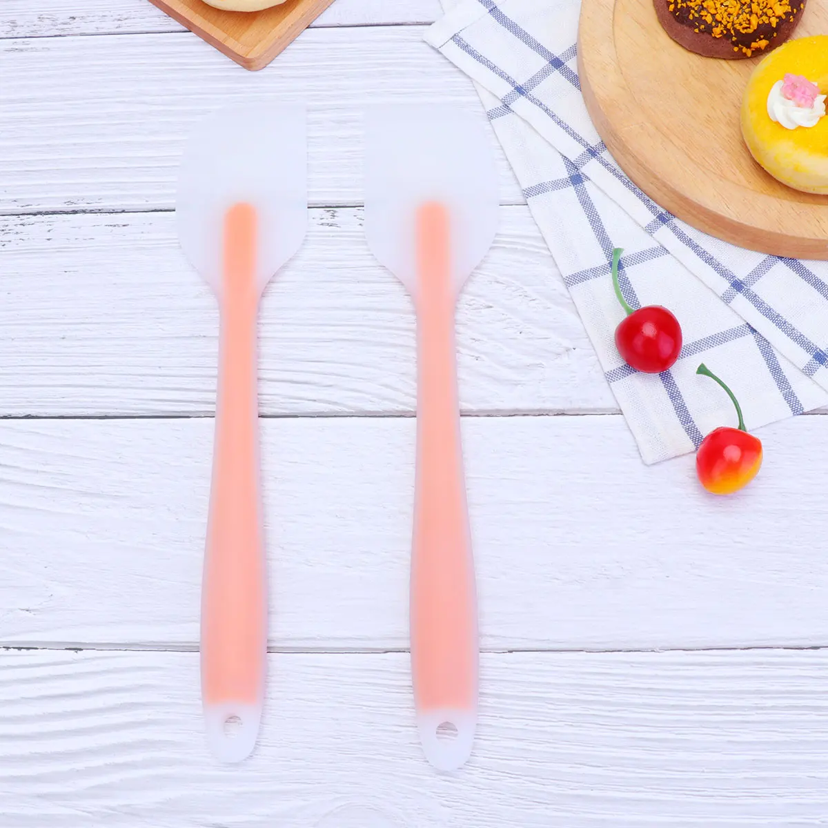 

2 Pcs Baking Spatula Scraper Supplies Scrapper Home Silicone Tool Cream Starter Work