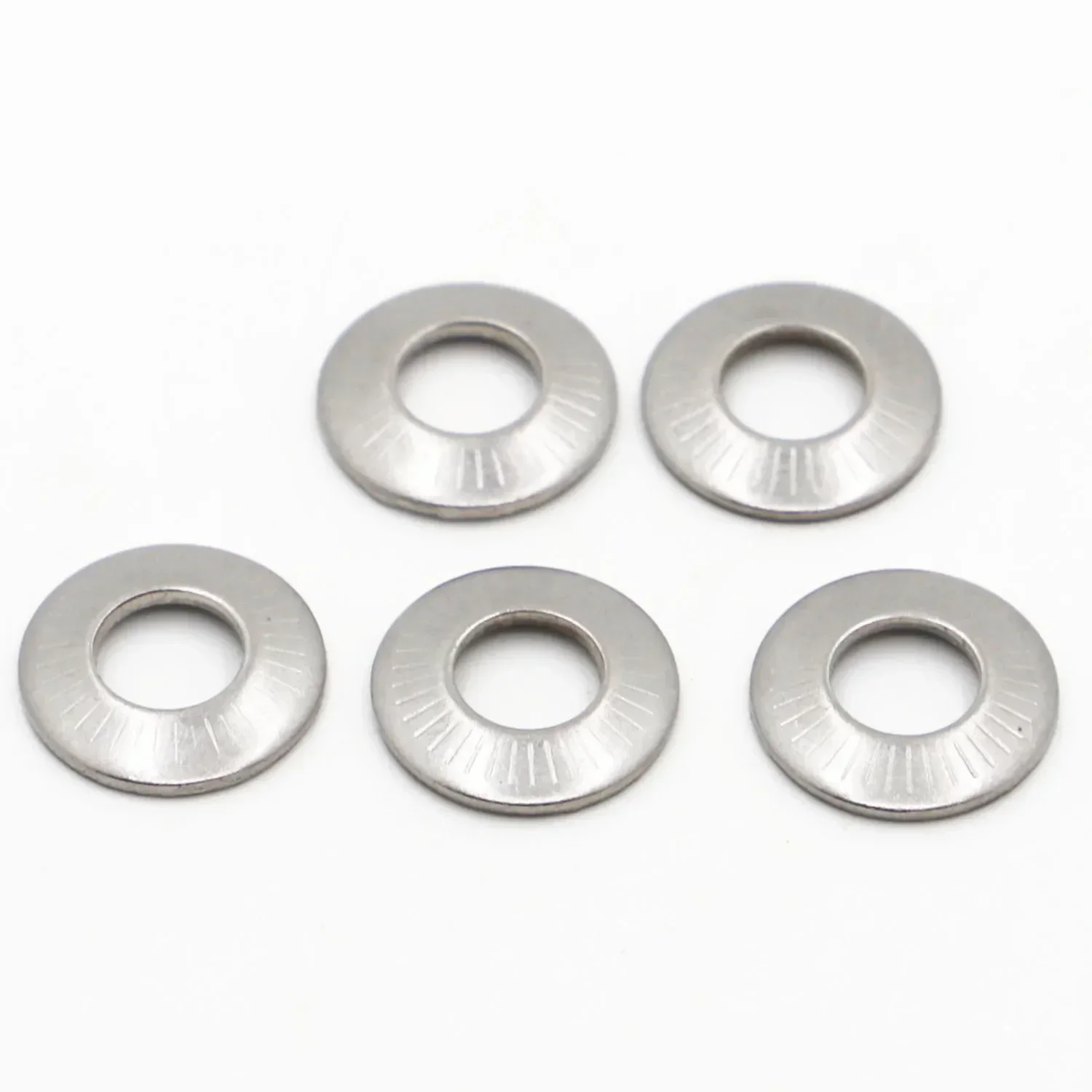 2-20pcs M3 M4 M5 M6 M8 M10 M12 M16 304 Stainless Steel Disc Spring Serrated Lock Washer Knurled Elastic Gasket