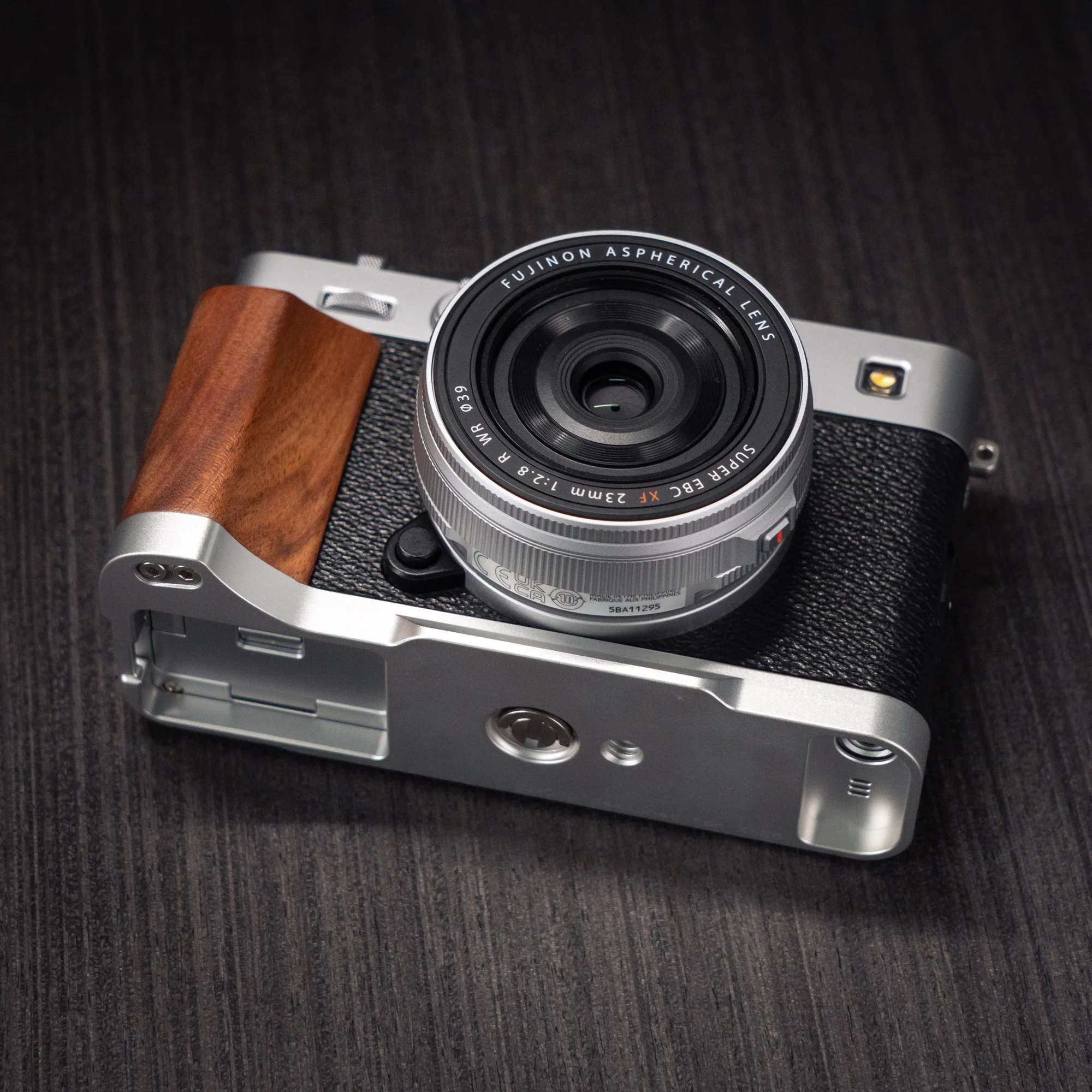 Handgefertigter Kamera-Handgriff aus Holz, L-Platte, Schnellverschluss-Halter für Fujifilm XE5 Fuji X-E5 – Detail 2
