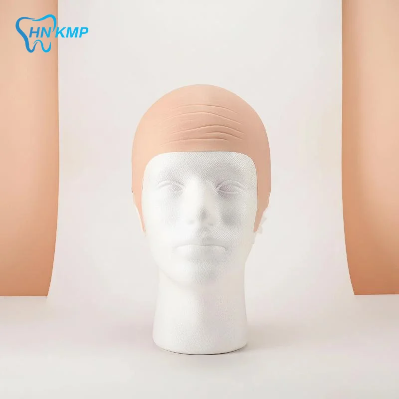 1 Set Fashionable Latex Makeup Bald Cosplay Hat Nylon Latex Bald Caps Simulation Design Thick Material Halloween Skull Wig Cap