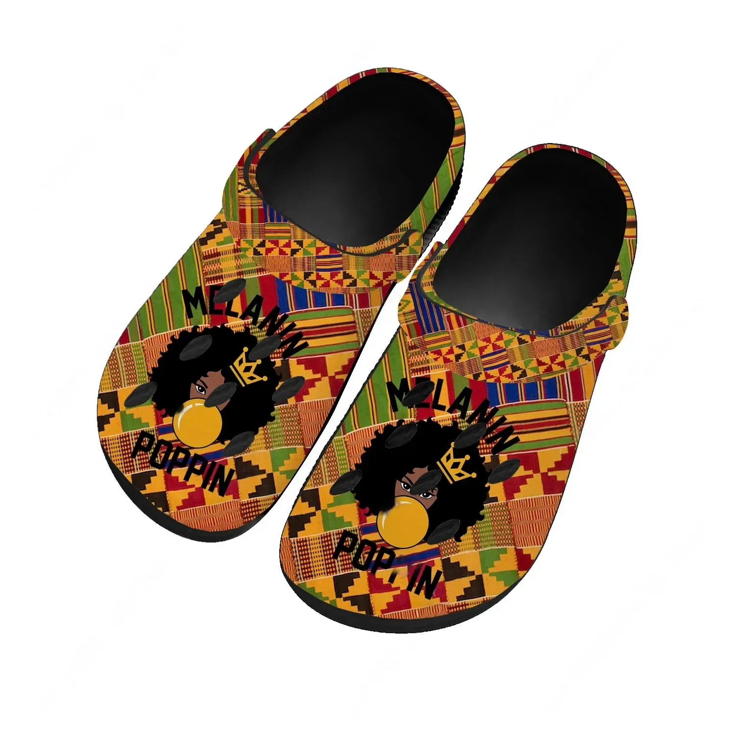 

African Ethnic Culture Home Custom Sandals Women Teenager Fashion Water Shoe Garden Breathable Comfort Beach Hole Slippers