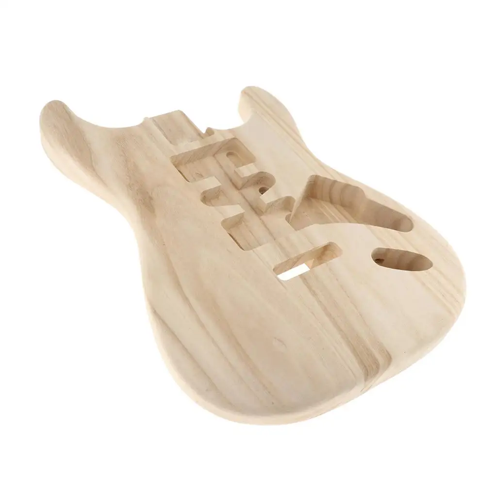 

1x wood Unfinished Guitar Body for ST Style Guitar DIY Parts Accessories