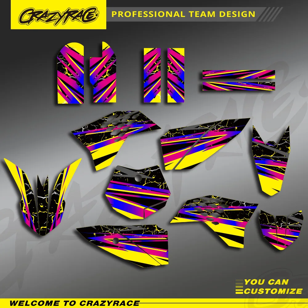 

CRAZYRACE индивидуальные мотоциклетные фоны, наклейки, графические наборы, подходят для KTM 50cc SX50 SX 50 50SX 2009 2010 2011 2012 2013