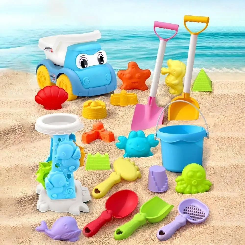 

Summer Sand Shovel Beach Sand Toy Set Beach Bucket Bright Colorful Sand Digging Tool Plastic Sand Water Play Kit Children