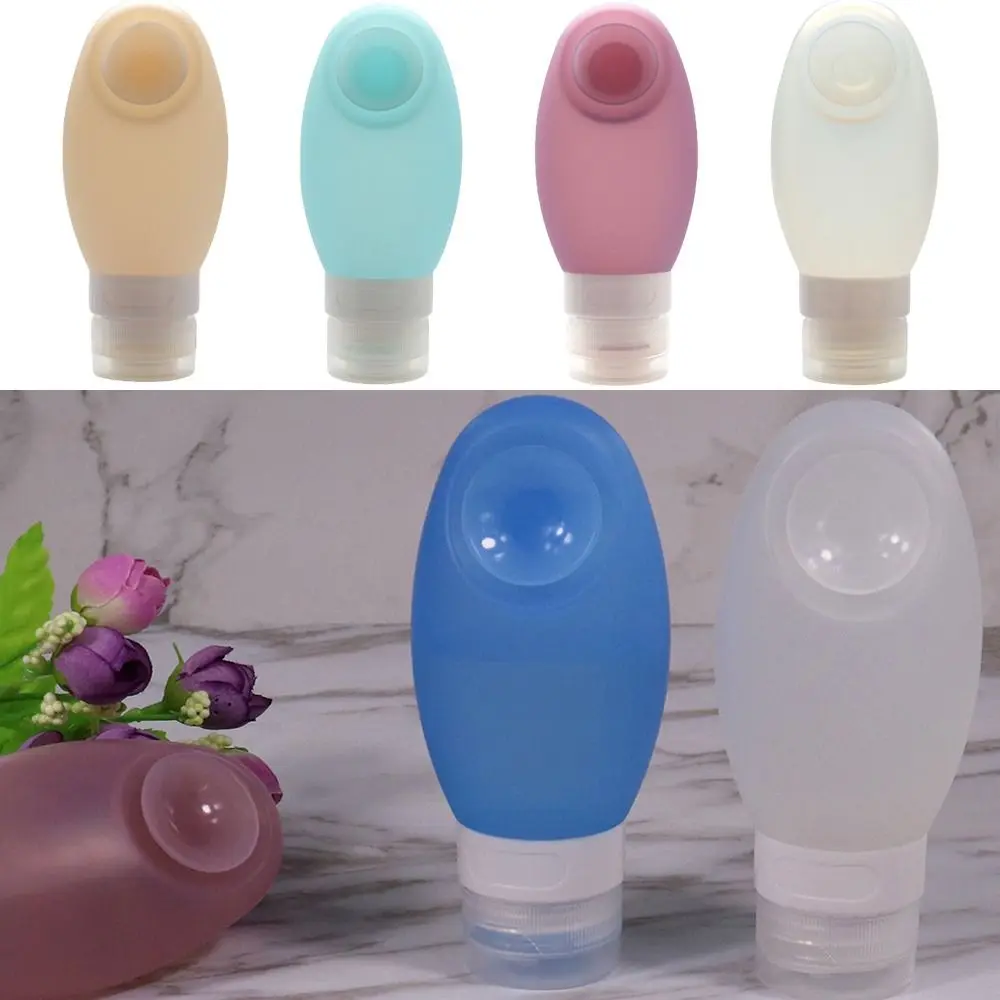 New 100ml Refillable Bottles with Suction Cups Portable Squeeze Container Silicone Split Bottle Travel Accessories