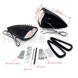 LED Side Mounted Rear View Mirrors for All Suzuki GSX1300R Hayabusa GSXR 600 Motorcycle Parts Black